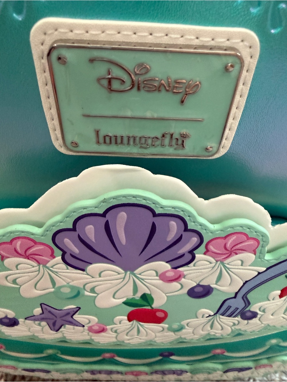 ✨ NWT Loungefly Disney The Little Mermaid Ariel Cake Mini Backpack ✨ - Picture 11 of 14
